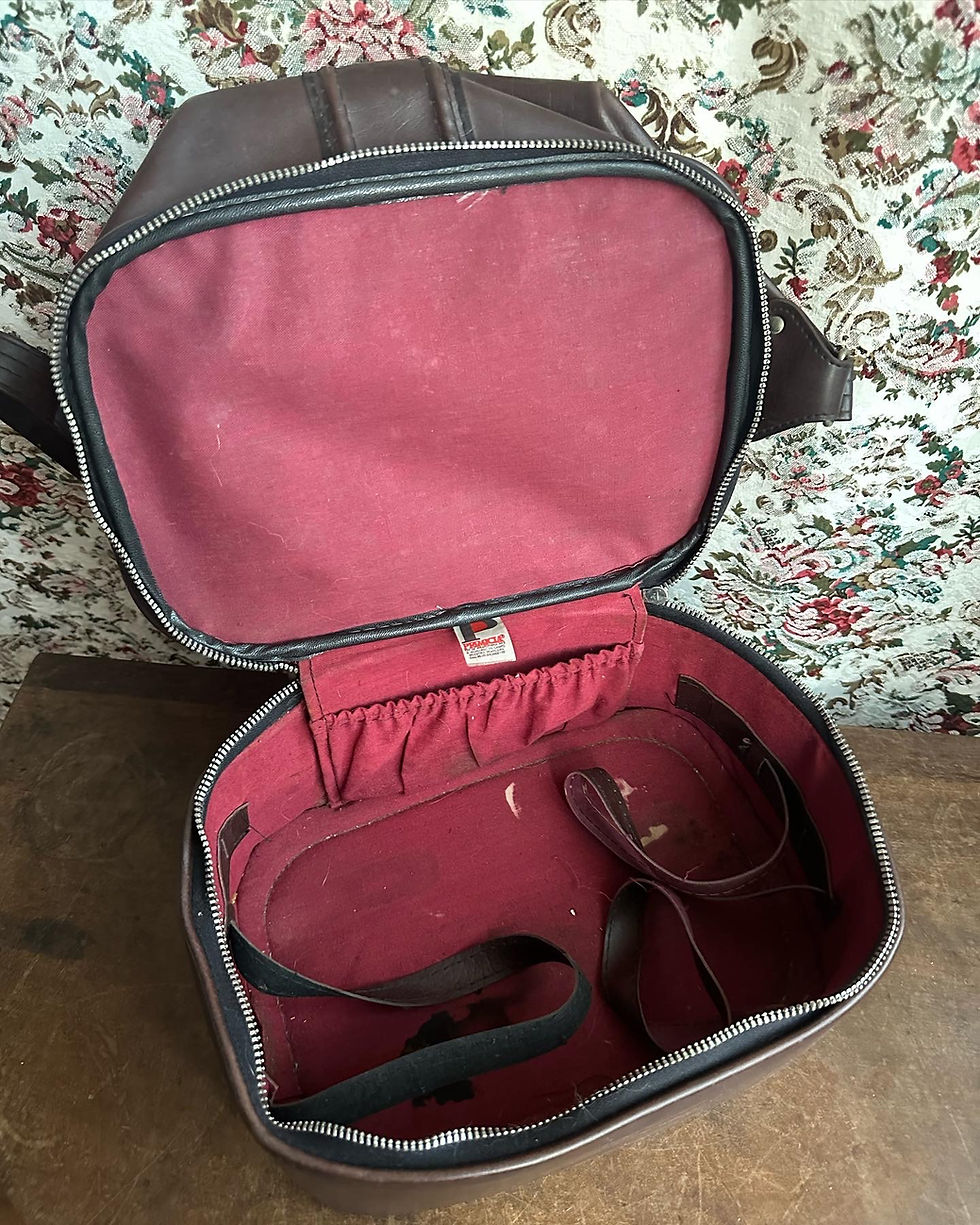 Miniatura: Bolsa frasqueira vintage PRIMICIA anos 60/70 marrom 
