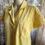 Miniatura: Vestido vintage 1980 linho amarelo pregas 