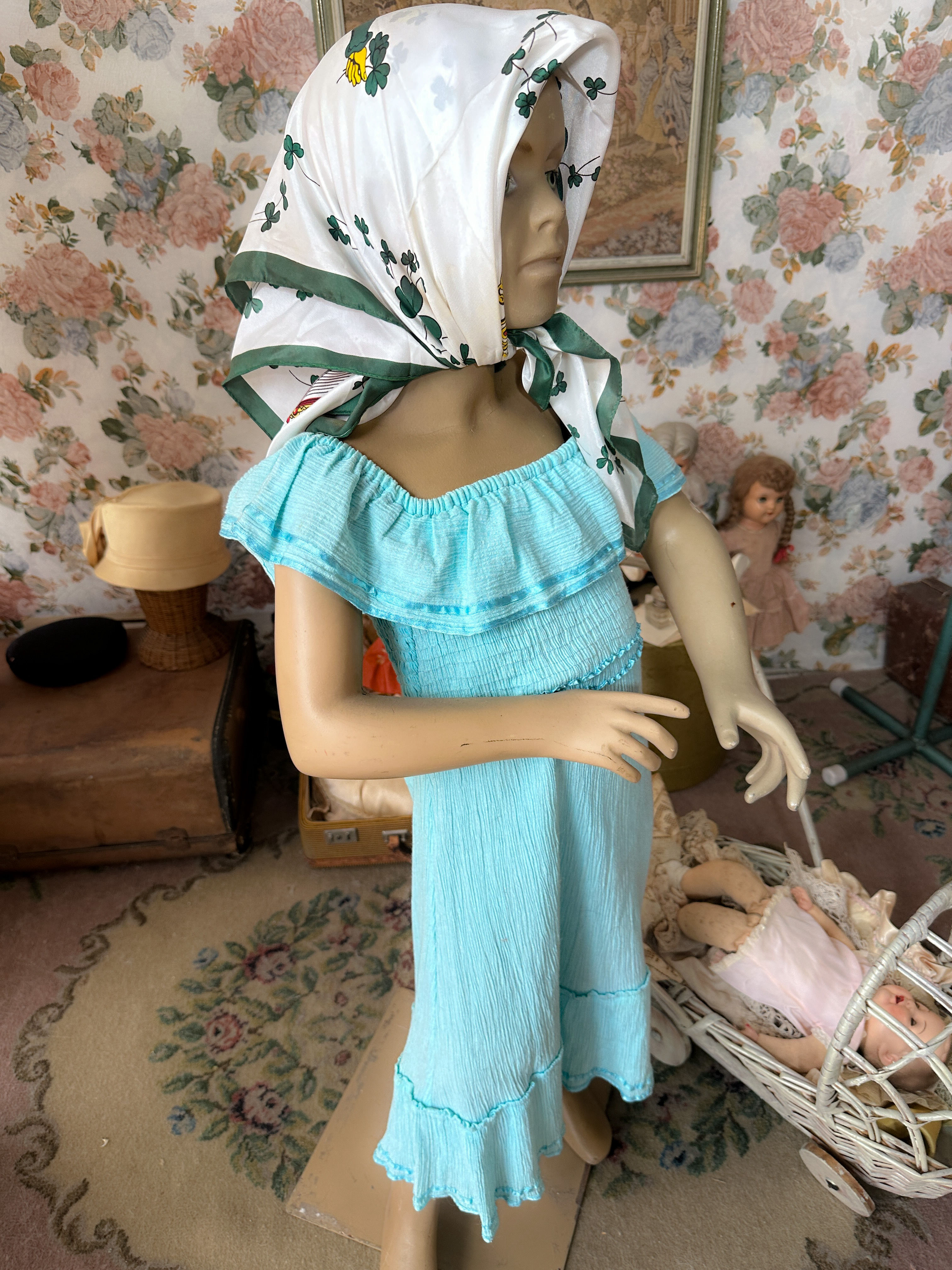 Vestido vintage cottage infantil 10 anos 