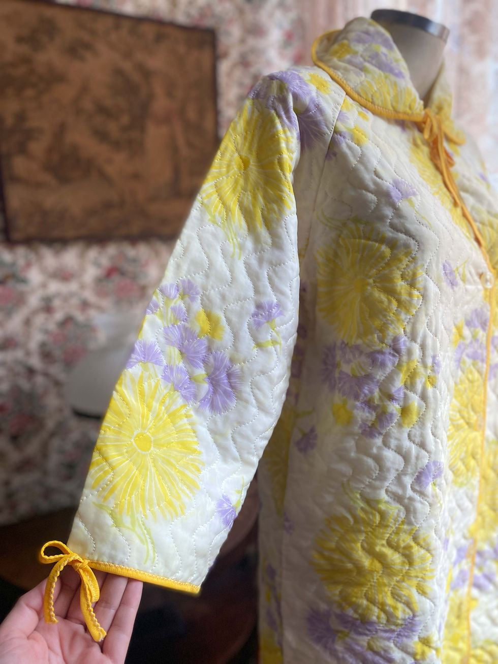 Miniatura: Peignoir Robe matelassê anos 60 Trianon 
