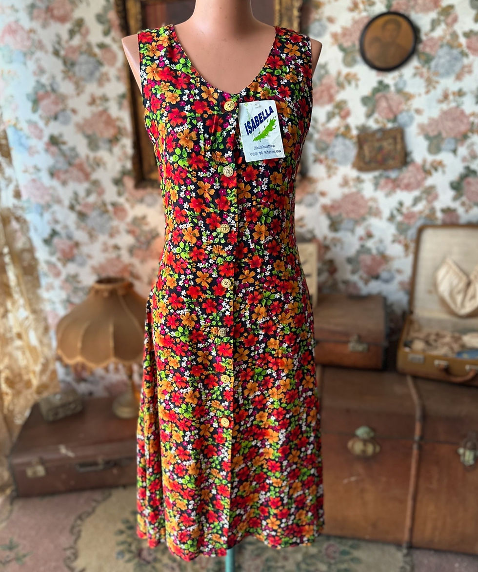 Miniatura: Vestido vintage francesinha estampa liberty P