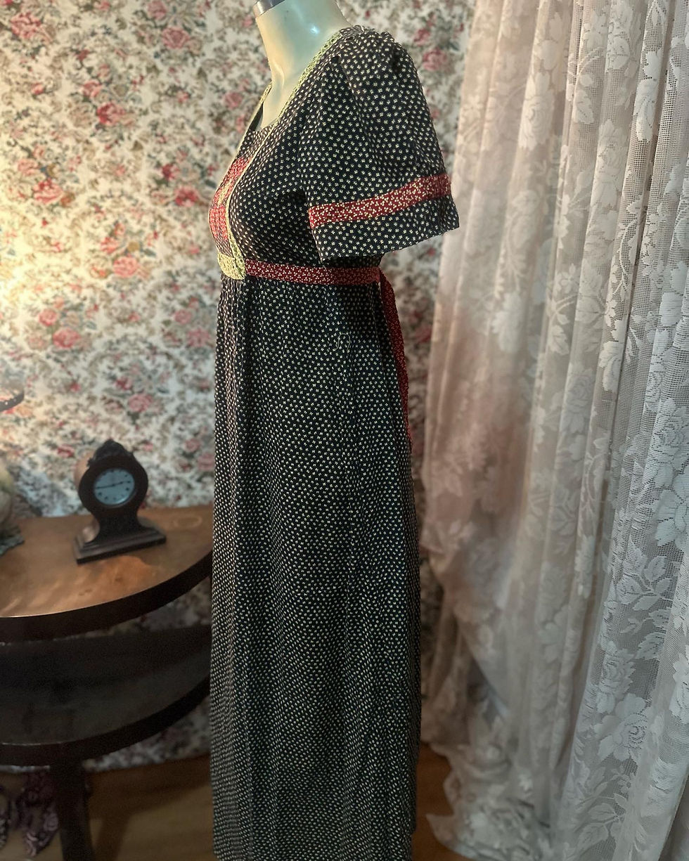 Miniatura: Vestido vintage 1970 ingles camponesa pathwork margarida 