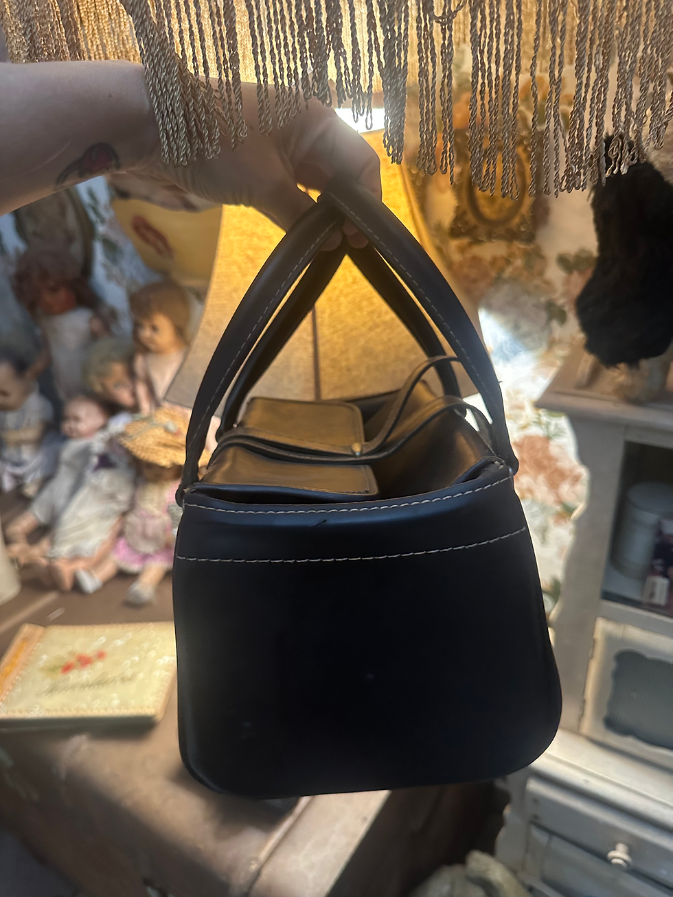 Miniatura: Bolsa maleta frasqueira vintage estruturada couro marrom