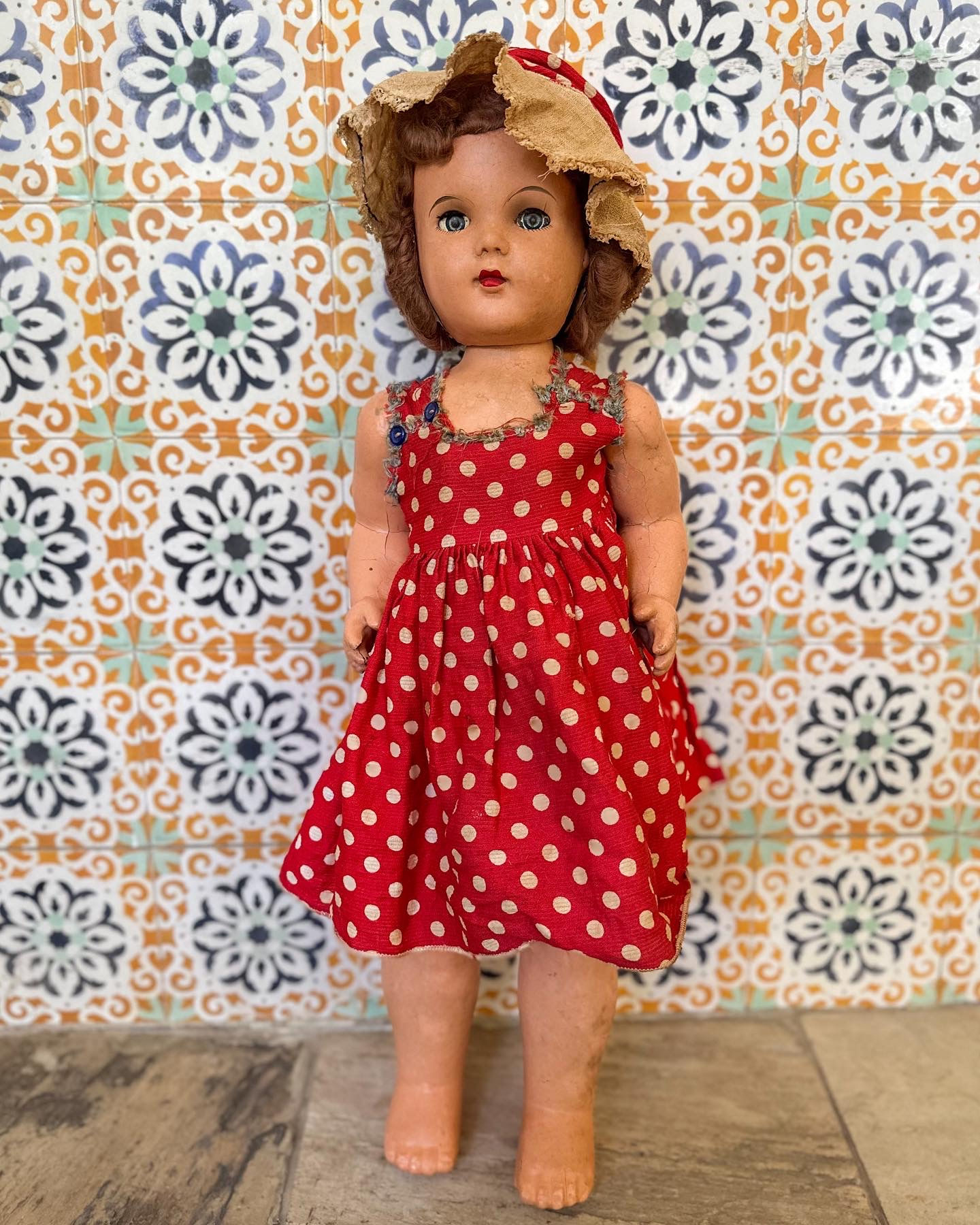 Boneca vintage 1953, de massa da ESTREL@  
