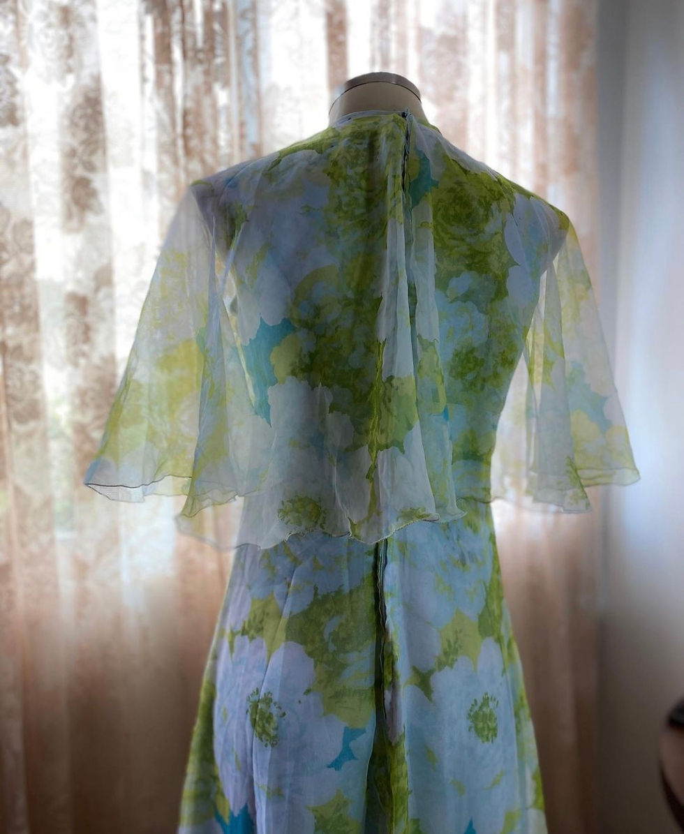 Miniatura: Vestido vintage festa flores 1960