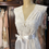 Miniatura: Vestido camisola vintage seda 1940/50 rendas francesas 