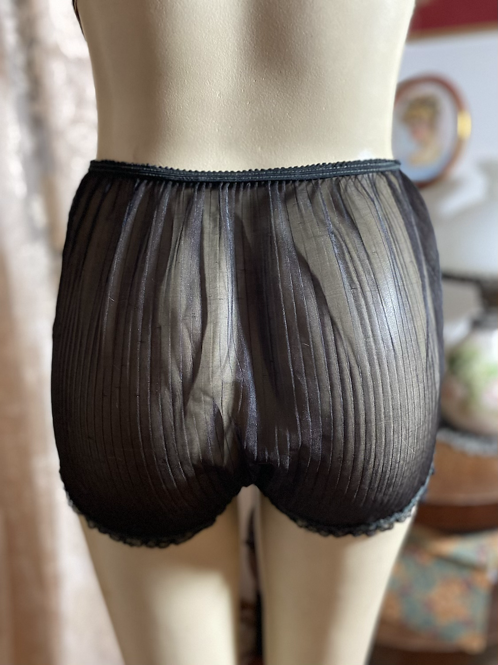 Miniatura: Calcinha Vintage tule com nervuras lulu