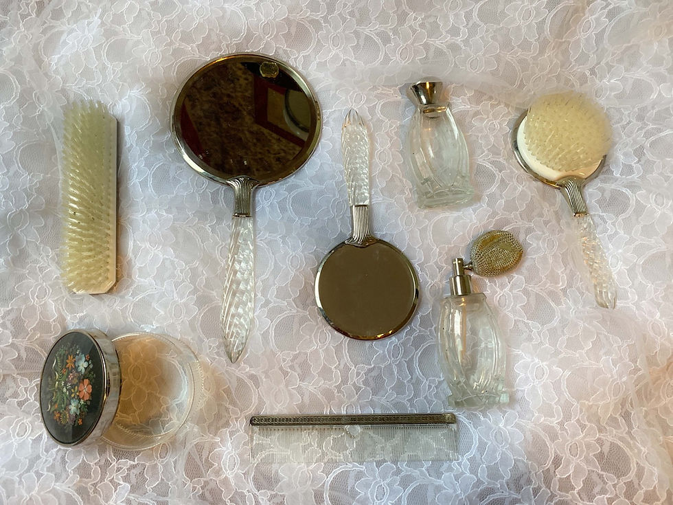 Miniatura: Conjunto toucador Vintage garden