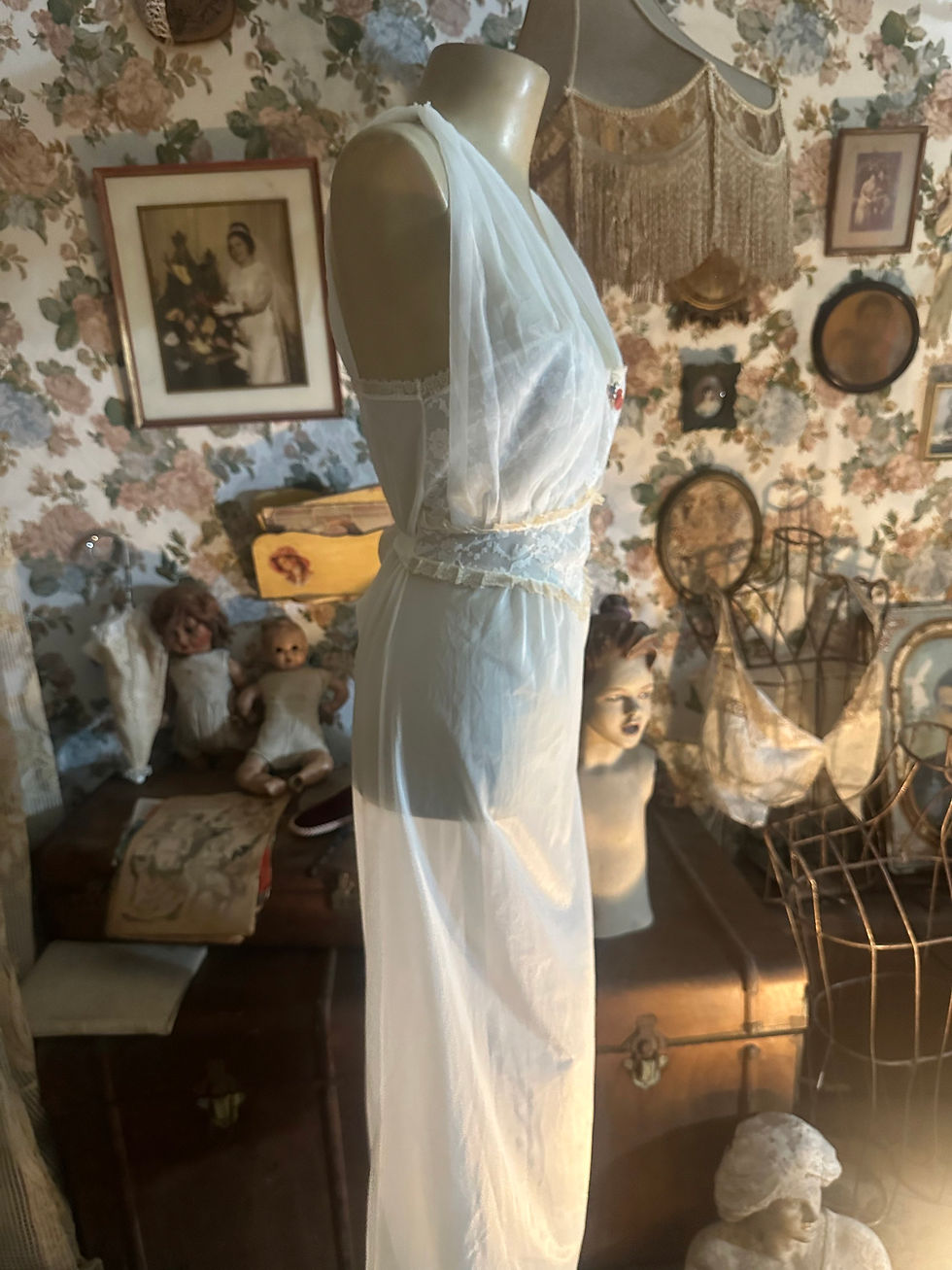 Miniatura: vestido camisola vintage tule deusa 