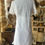 Miniatura: conjunto vintage de camisola e Peignoir de algodão branco com bordados art