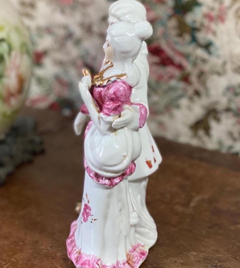 Miniatura: Casal rococó de porcelana anos 50/60