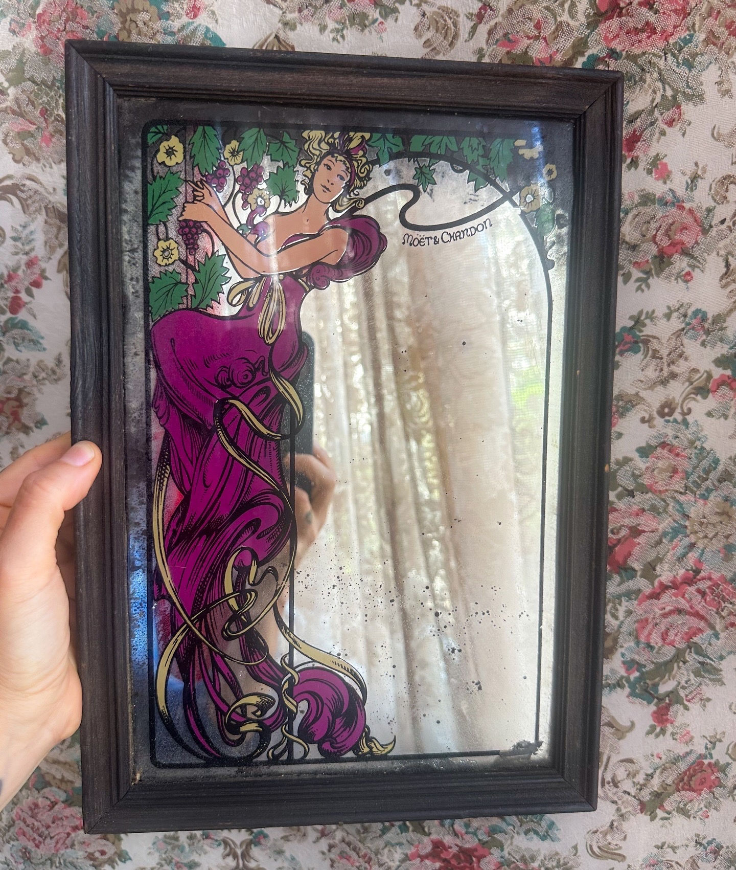 Quadro vintage art nouveau ilustração mulher