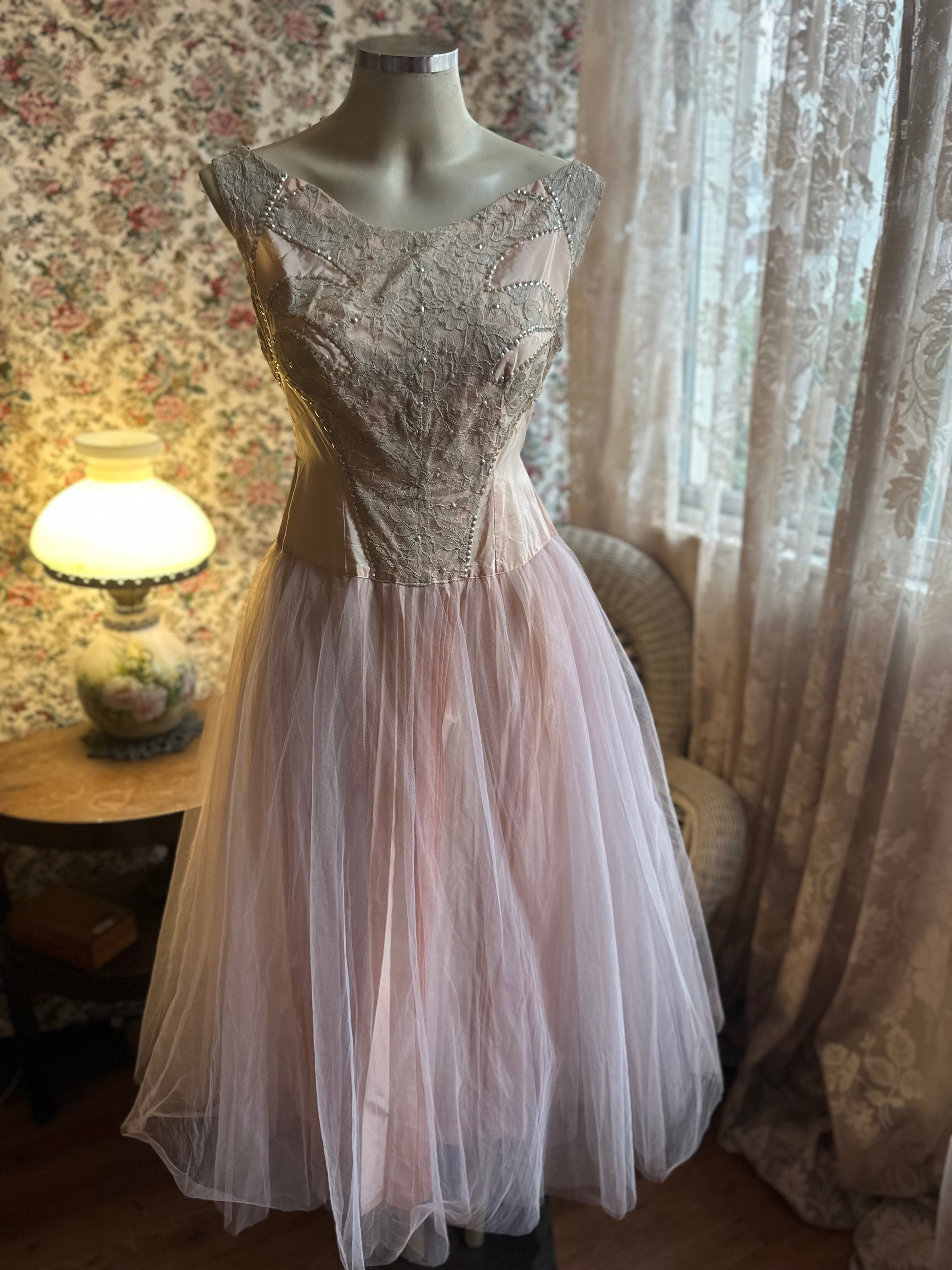 Vestido vintage festa 1950/60  princesa 