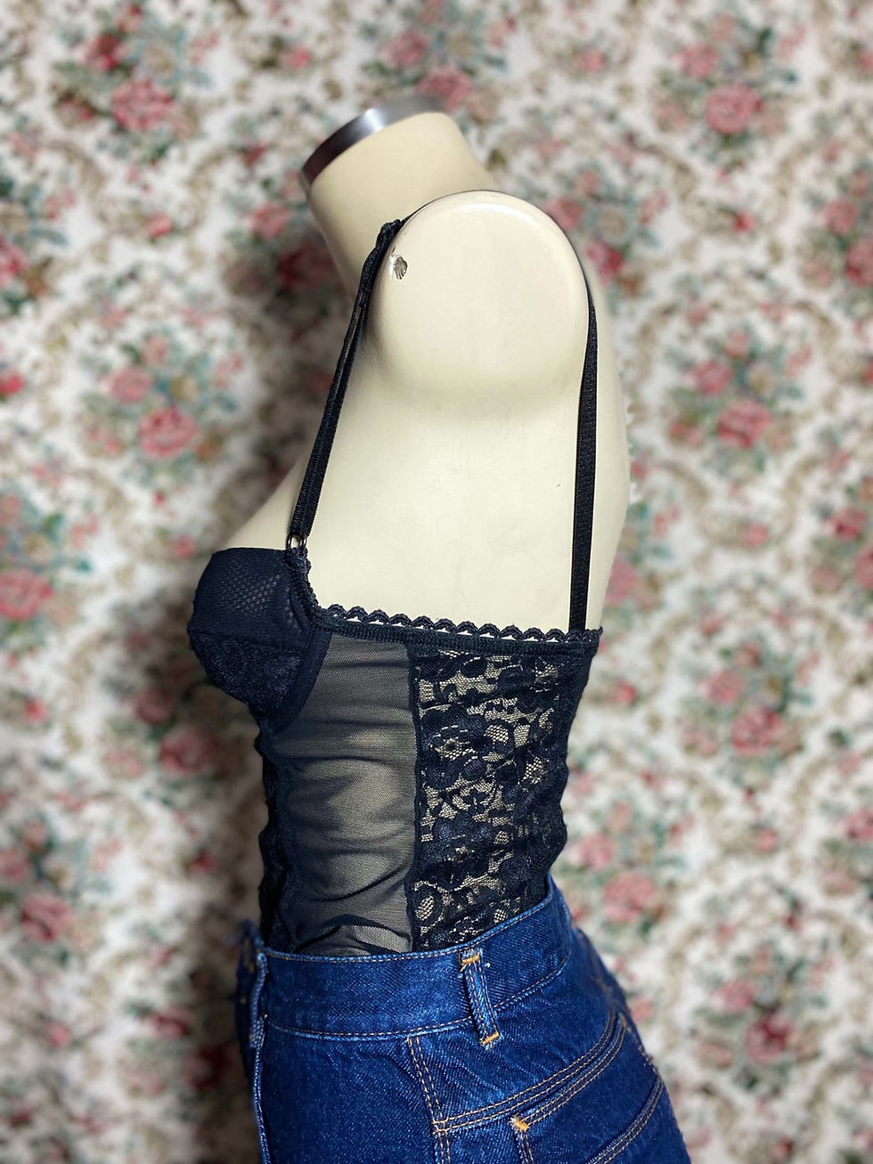 Miniatura: Corpete renda e tule P