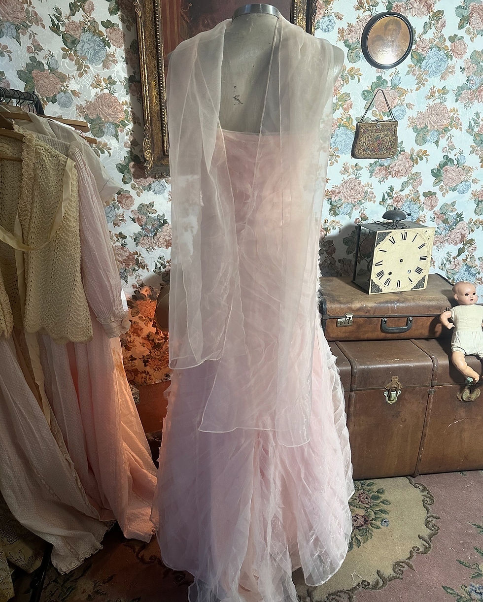 Miniatura: Vestido organza rosa  longo sereia diva Hollywood 