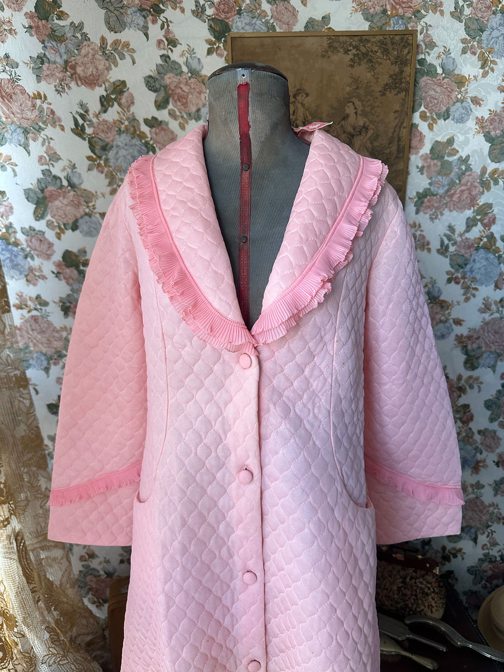 Miniatura: Robe de chambre vintage 1960 rosa matelasse  