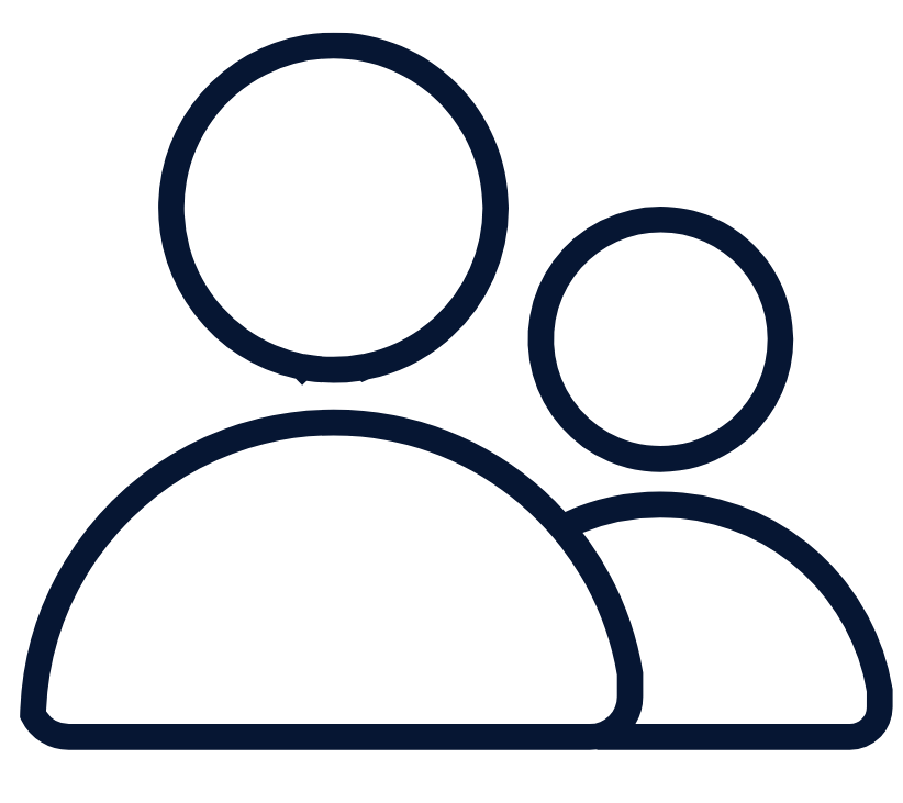Icon representing two people or a community