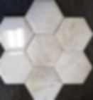 8 inch Carrara Beveled Hexagon