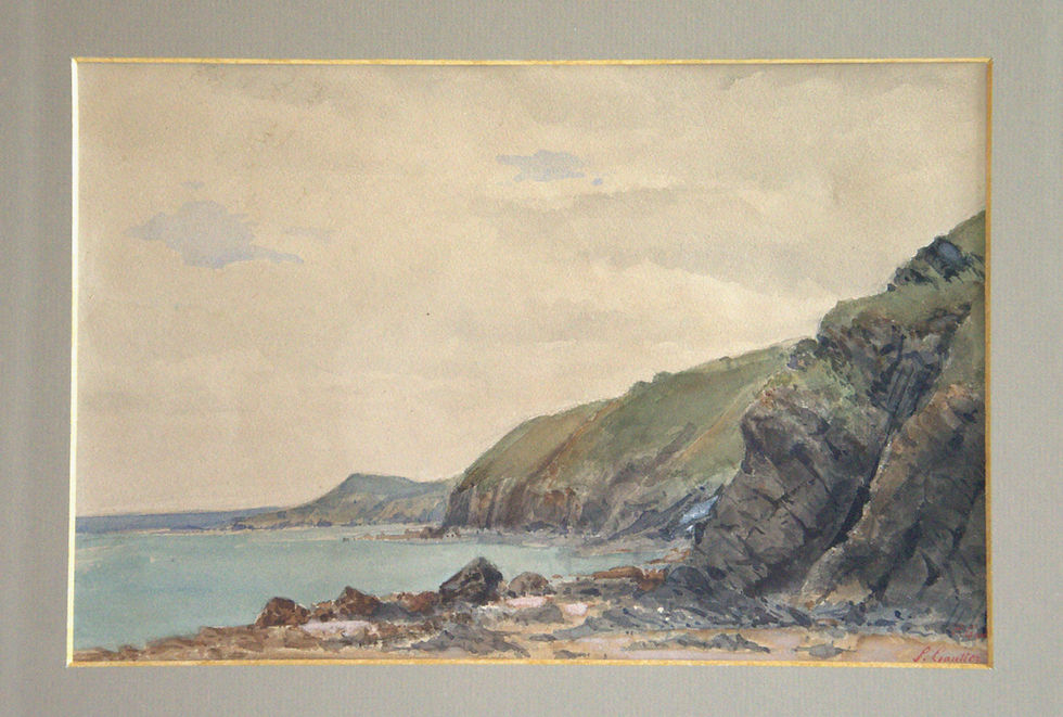 Miniature : Paysage côtier, dit La Corniche. F. Gautier