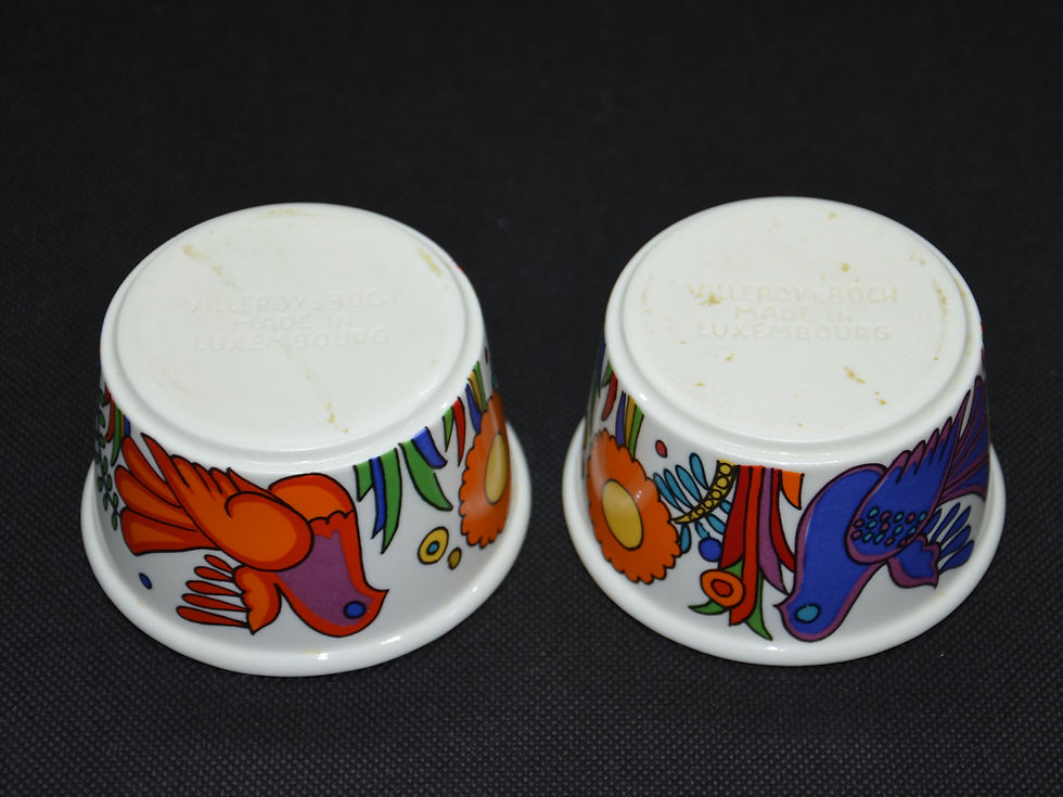 Thumbnail: Set of 6 porcelain dishes Acapulco service. Villeroy & Boch circa 1970. 