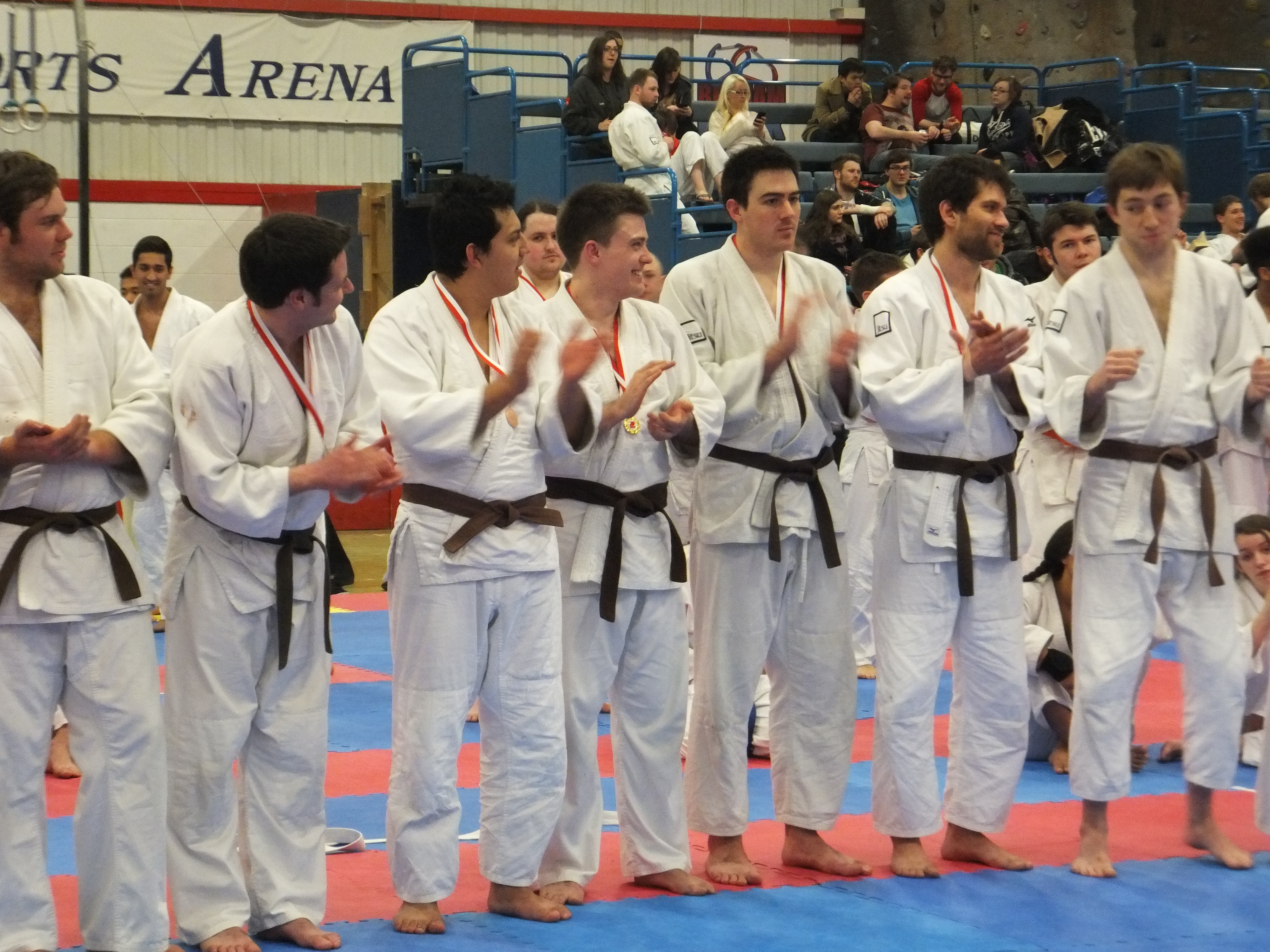 Brown belts with medals