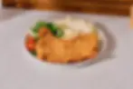 Crispy pork schnitzel