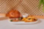 Gorgonzola smashed burger