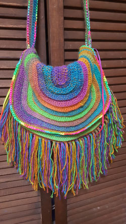 Rainbow Crochet Bag