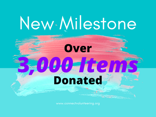 New Milestone! 3,000 Items Donated!