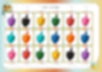 Dreidels in various colors labeled as stickers - your project; מה חדש בגן.