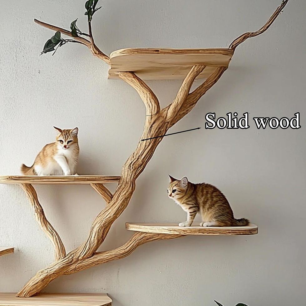 Thumbnail: Wooden Tree Shaped Cat Tree