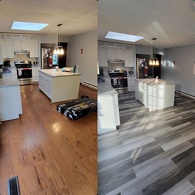 Updated kitchen floor luxury vinyl