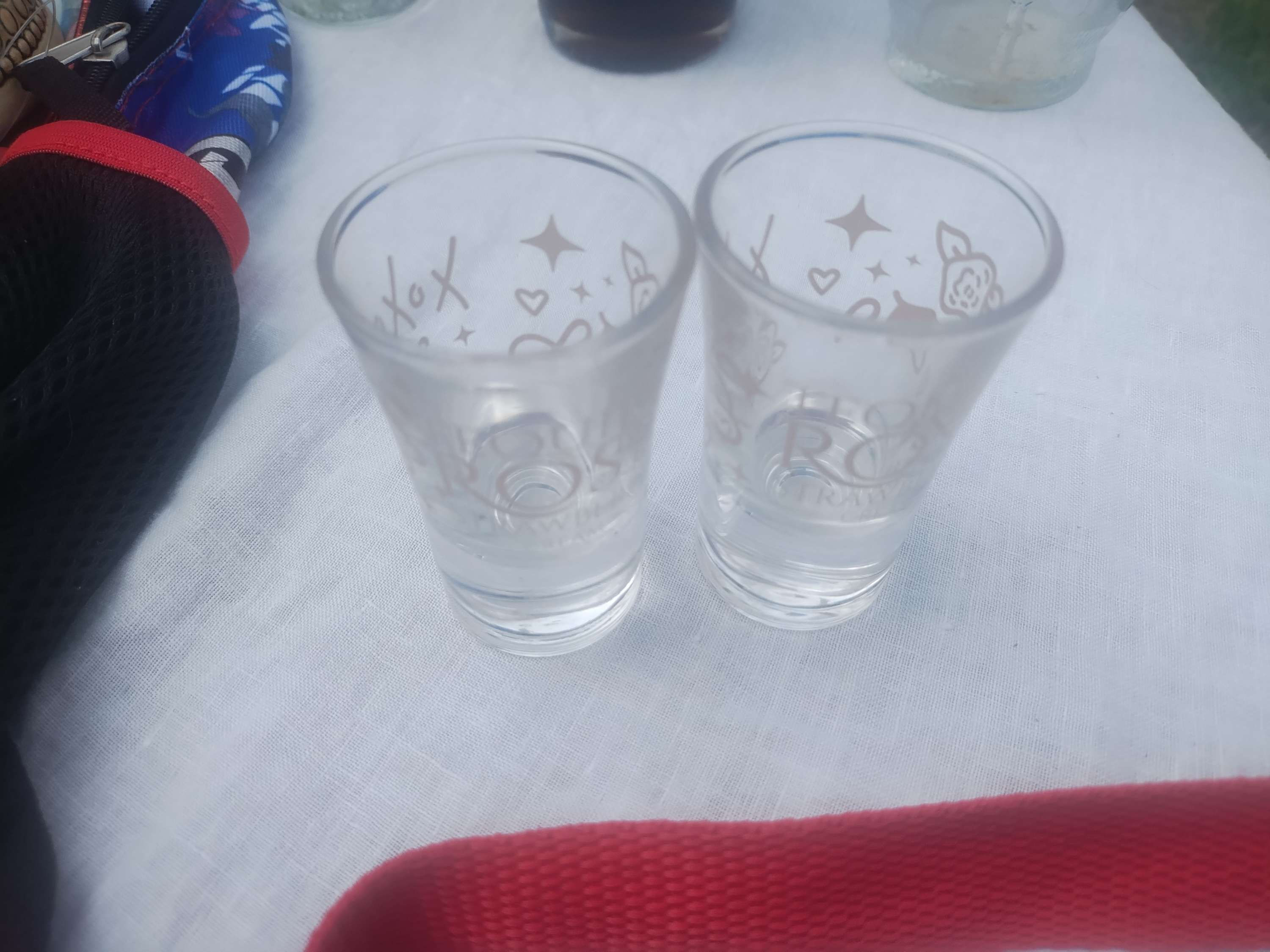 Tequila Rose Strawberry Cream shot glass set