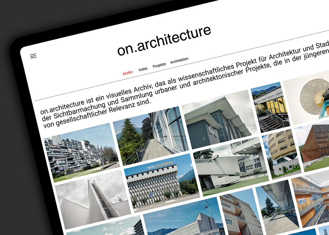 Webdesign für ein wissenschaftliches Architekturprojekt