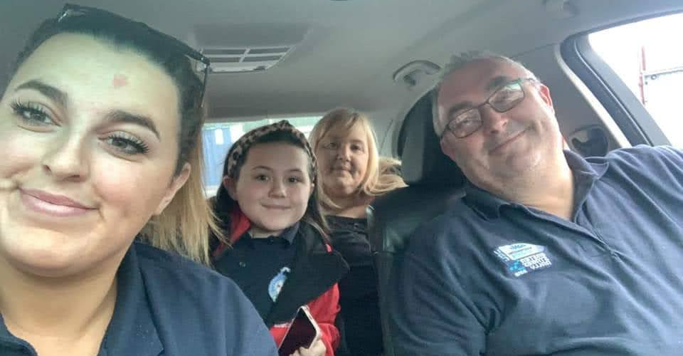 The Stewart Family out searching for clues