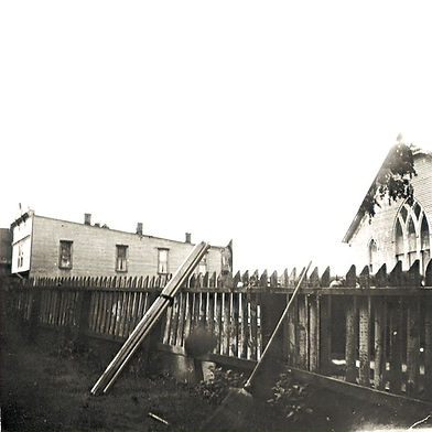 Shown here alongside the Athens Baptist Church on State Street during its early years, the Massie Store was attached to the Massie Hotel that was used in our years as a residence by the Roy Beckett family. Brother Bob Beckett operated a Maytag sales and service business from the old Massie Store.