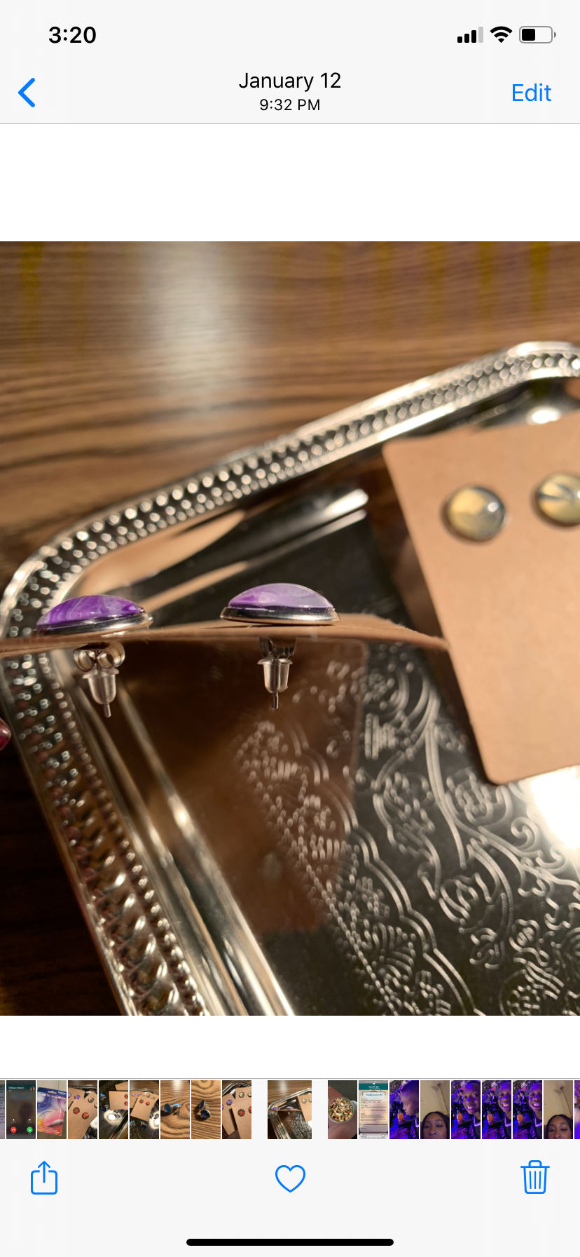 Thumbnail: Small Acrylic Pour Round Stud Earrings