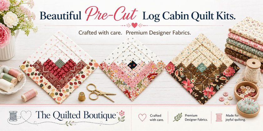 PRE-Cut Log Cabin Kits Hand Cut By The Quilted Boutique