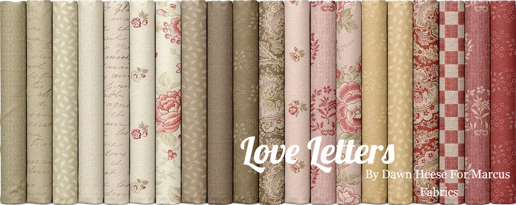 Love Letters By Dawn Heese For Marcus Fabrics Fat Quarter Bundle 16 Piece