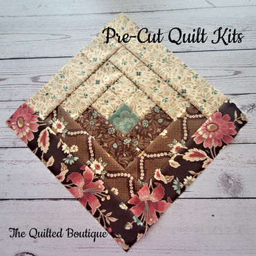 The Quilted Boutique's Chocolate Cherry Pre-Cut Log Cabin Quilt Kit