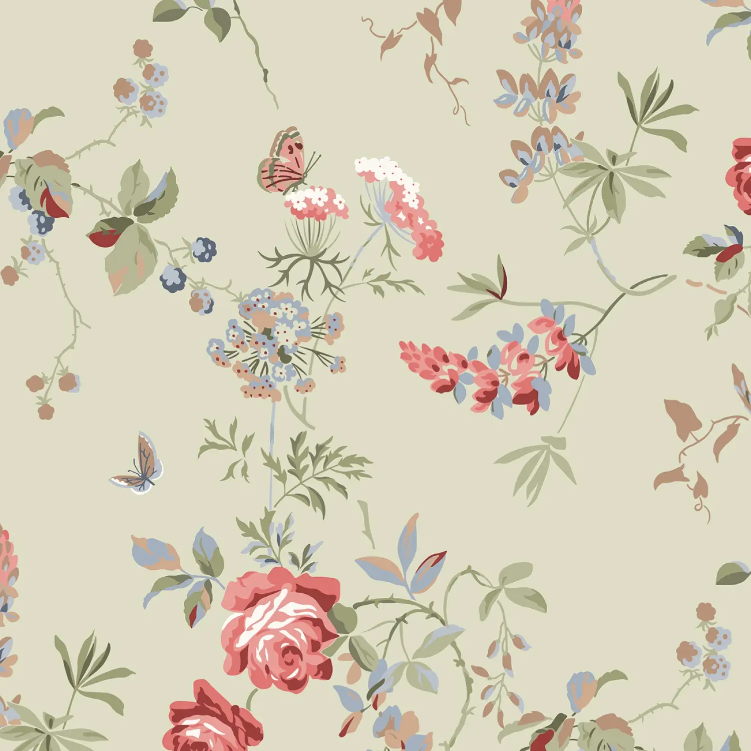 Anne of Green Gables  By Riley Blake 107/108in Wide Back Floral Sage