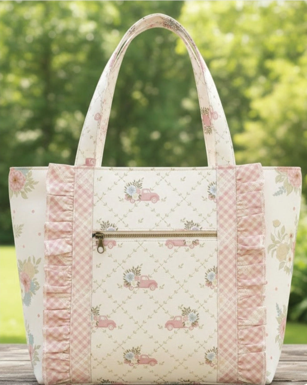 Ruffles And Things Quilted Tote Bag Kit By The Quilted Cow