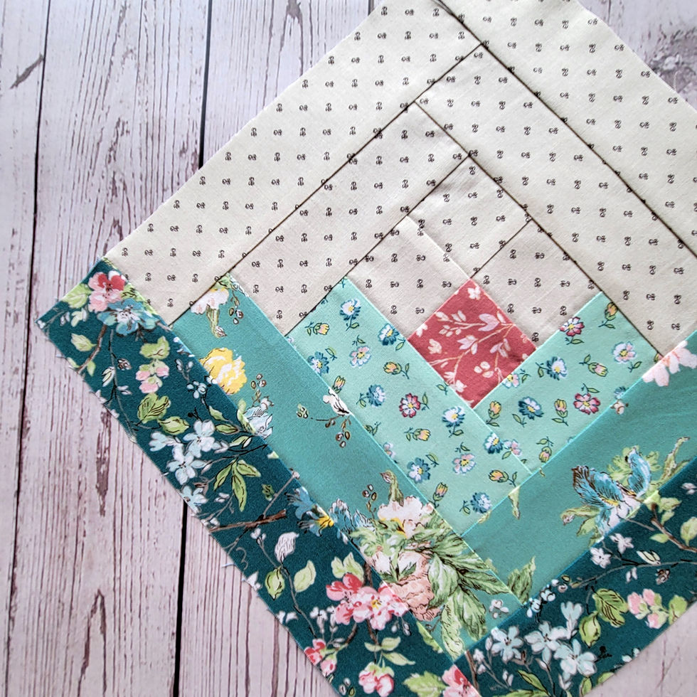Thumbnail: The Quilted Boutique's Summer On The Terrace A Pre-Cut Log Cabin Kit