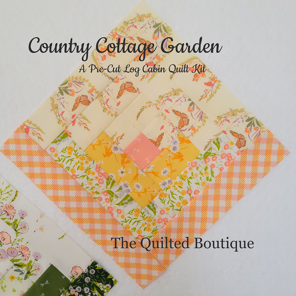 Thumbnail: The Quilted Boutique's Cottage Garden A Pre-Cut Log Cabin Quilt Kit 