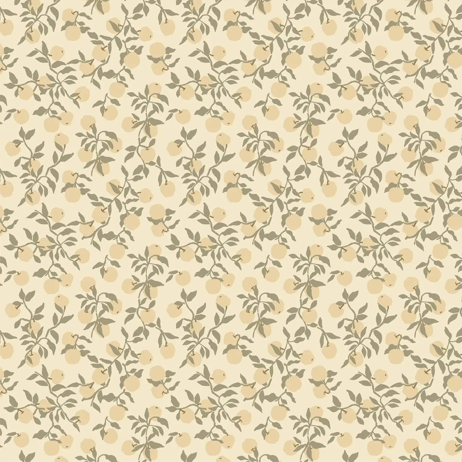 Poppie Cotton Primrose And Paisley Lt  Sage Apples