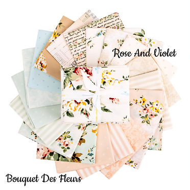 Rose And Violets Bouquet Des Fleurs Mint By Miss Rose