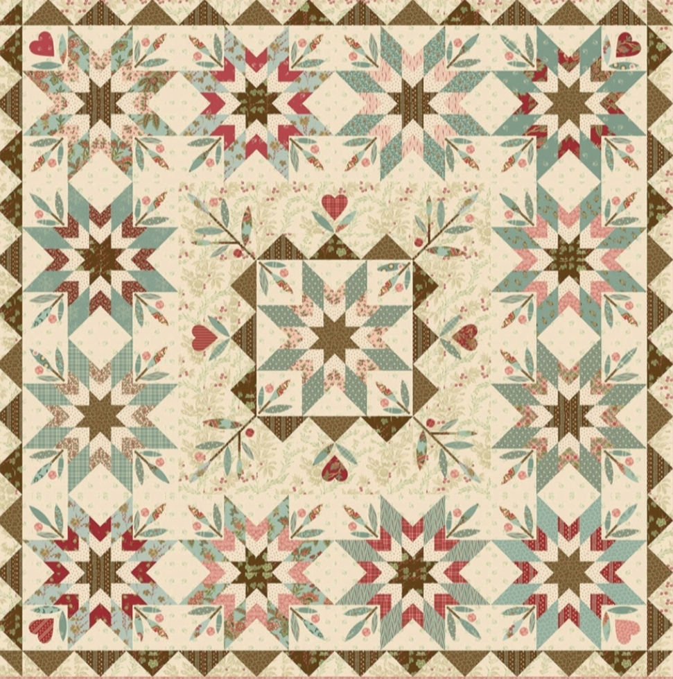 Patchwork Star Quilt Kit Featuring Jingle Bell By Laundry Basket Quilts