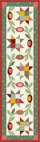 StarFlower Table Runner Pattern By Ellie's Quilt Place