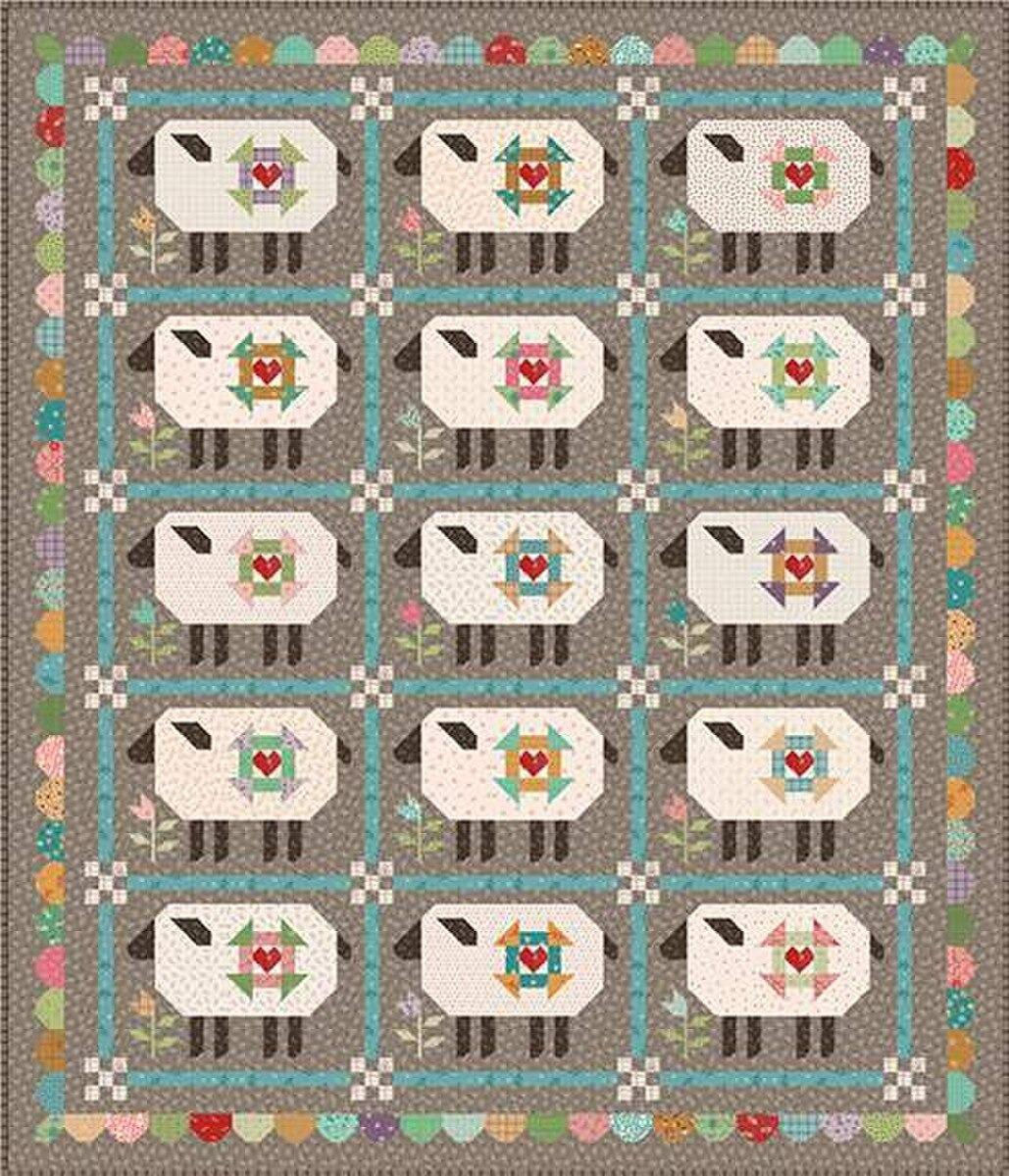 Gentle Flock Quilt KIT /Gentler Times Includes Pattern & Binding