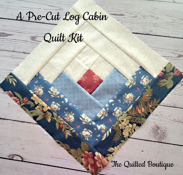 The Quilted Boutique's Blue By You A Pre-Cut Log Cabin Quilt Kit